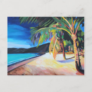 Cartão Postal Praia na Baía de Magen, Rua Thomas, Ilhas Virgens
