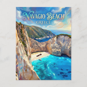 Cartão Postal Praia Navagio (Naufrágio) Grécia