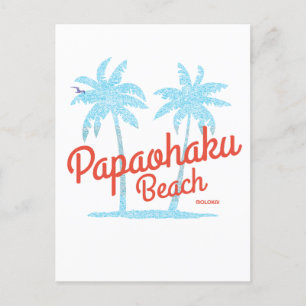 Cartão Postal Praia Papaohaku Molokai Havaí Coral Azul Vintage