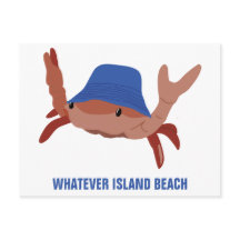 Praia Personalizada Personalizada do Cartoon Crab