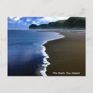 Cartão Postal Praia Piha, Nova Zelândia