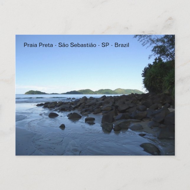 Cartão Postal Praia Preta - Brasil (Frente)
