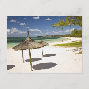 Cartão Postal Praia Pública de Belle Mare, Sudeste da Maurícia,