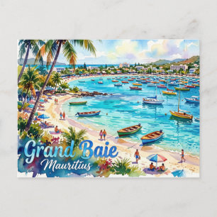 Cartão Postal Praia Pública de Grand Baie Maurícia