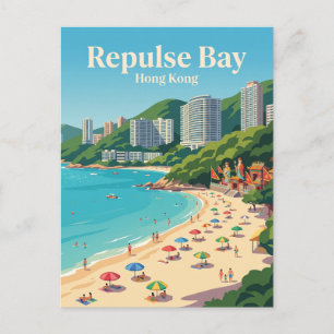 Cartão Postal Praia Repulse Bay Hong Kong
