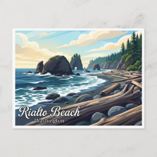 Cartão Postal Praia Rialto Forks Washington