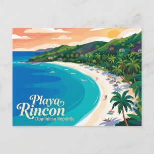 Cartão Postal Praia Rincón República Dominicana