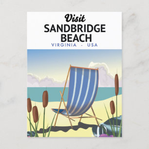 Cartão Postal Praia Sandbridge Virgínia EUA,