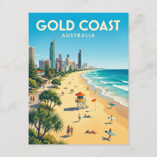 Cartão Postal Praia Surfers Paradise Austrália
