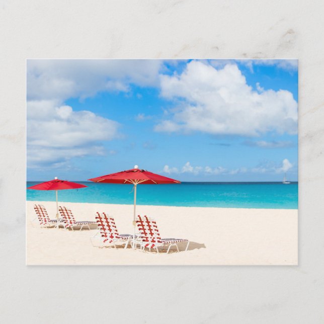 Cartão Postal praia tropical (Frente)