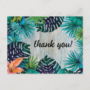 Cartão Postal Praia Tropical Viba Monstera Selva Deixa Obrigados