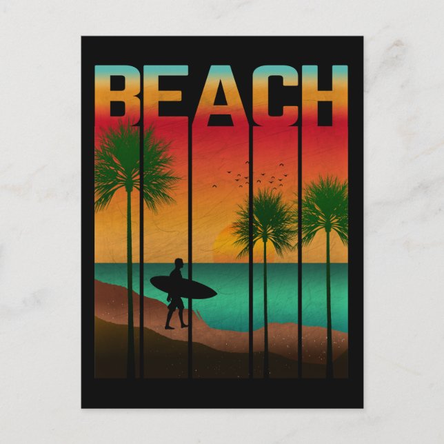Cartão Postal Praia Verão Tropical (Frente)
