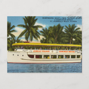 Cartão Postal Praia Vintage Ft. Lauderdale, Flórida