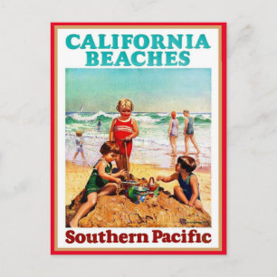 Cartão Postal Praias da Califórnia Ferrovia Southern Pacific 192
