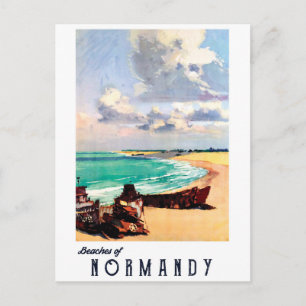 Cartão Postal Praias da Normandia, França