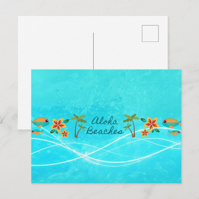 Cartão Postal Praias de Aloha (Frente/Verso)