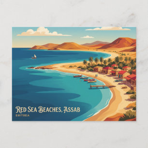 Cartão Postal Praias do Mar Vermelho, Assab, Eritreia Eritreia