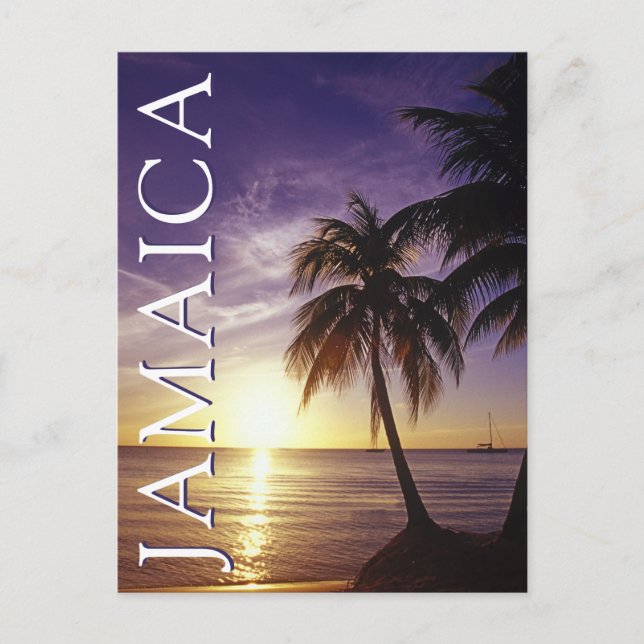 Cartão Postal Praias em Negril Jamaica | Obrigado (Frente)