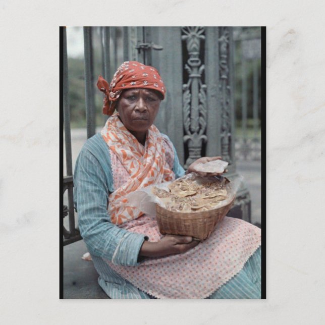 Cartão Postal Praline Sales Jackson Square French Quarter (Frente)