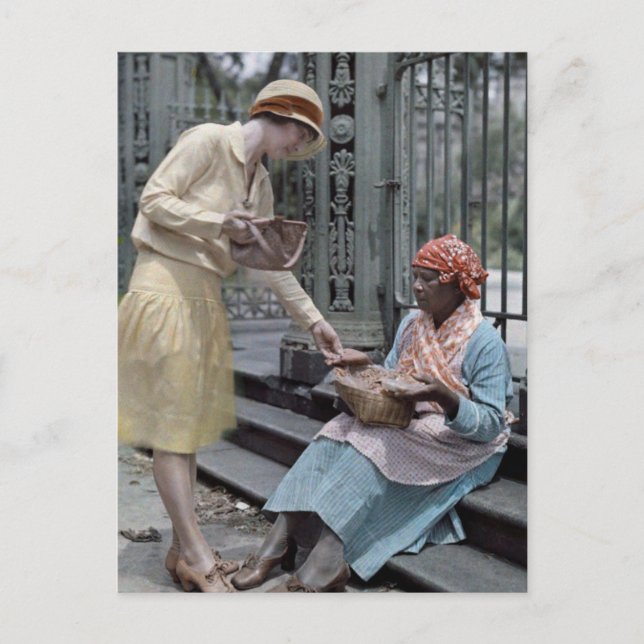 Cartão Postal Praline Sales Jackson Square French Quarter 1920 (Frente)