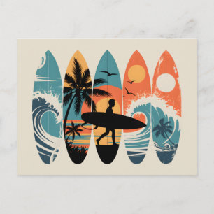 Cartão Postal Pranchas de surf