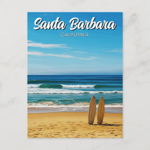 Cartão Postal Pranchas de surfe em Santa Barbara Califórnia