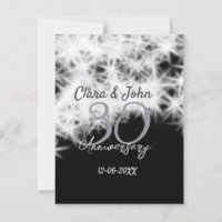 Prata cinza preto 30º aniversário de casamento bri