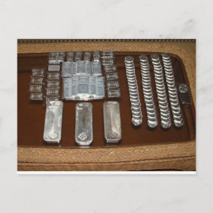 Cartão Postal Prata O Outro Metal Branco