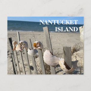 Cartão Postal Prateleiras Nantucket em um Cartão-postal de cerca