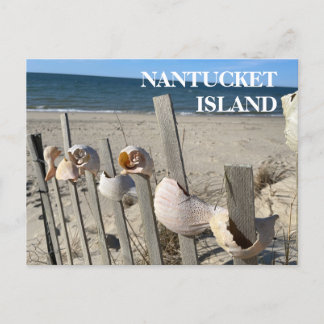 Cartão Postal Prateleiras Nantucket em um Cartão-postal de cerca