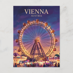 Cartão Postal Prater e Riesenrad Áustria