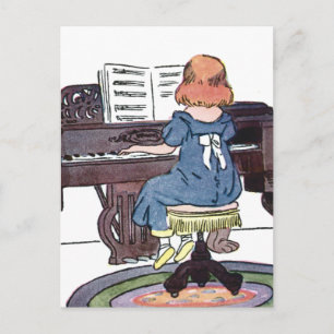 Cartão Postal Praticar o Piano