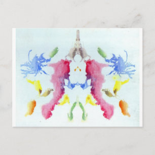 Cartão Postal Prato 10 da Prova das Manchas de Tinta do Teste de