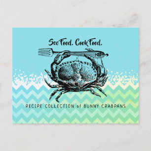 Cartão Postal Prato principal de frutos do mar com caranguejo ca