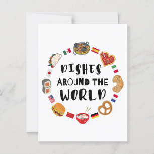 Cartão Postal Pratos pelo mundo