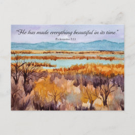 Cartão Postal Prayer Card Autumn Desert Scripture Ecclesiastes