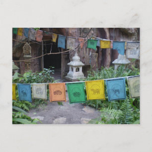 Cartão Postal Prayer flags at temple