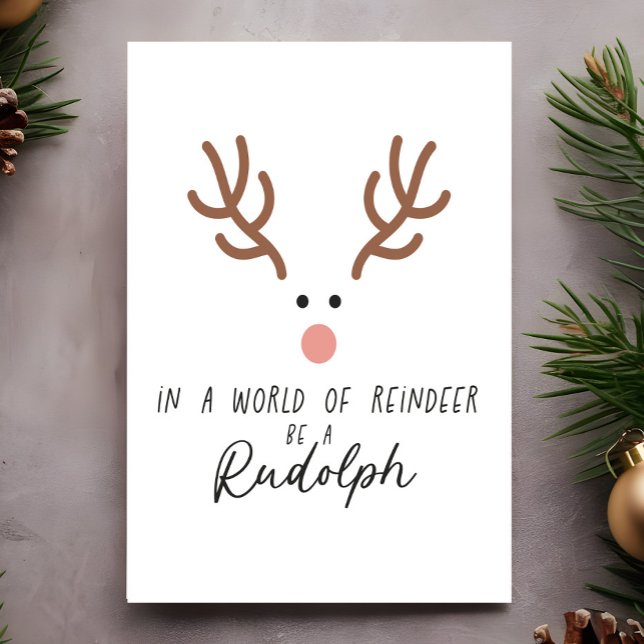 Cartão Postal Prazer em Feliz Natal Rudolph (Criador carregado)