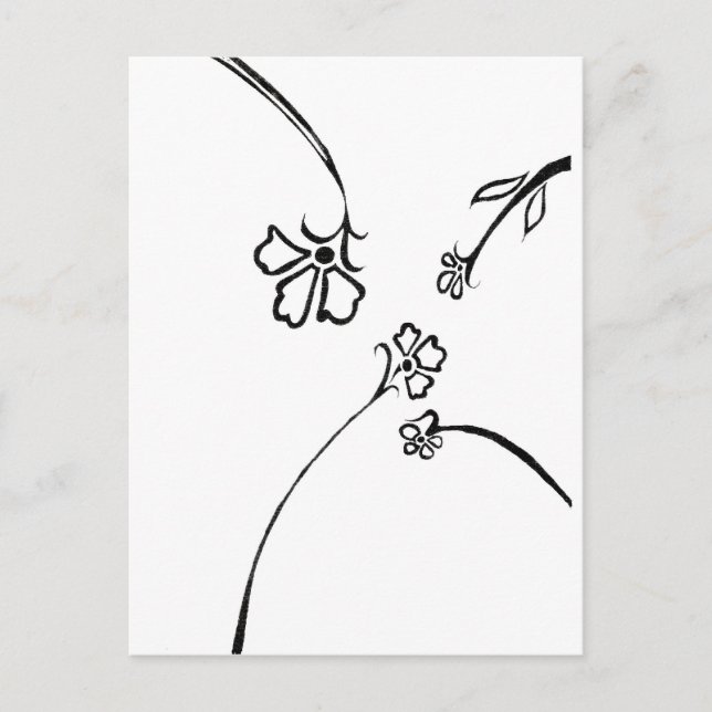 Cartão Postal Prazer floral (Frente)