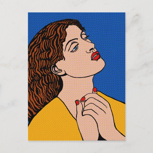 Cartão Postal Pré-Raphael Pop Grrl (Frente)