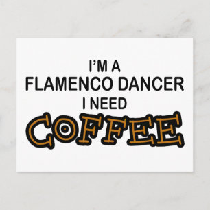 Cartão Postal Precisa de café - Flamenco