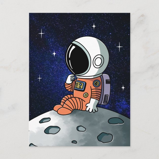 Cartão Postal Precisa de Espaço, Astronauta, Cosmonauta (Frente)