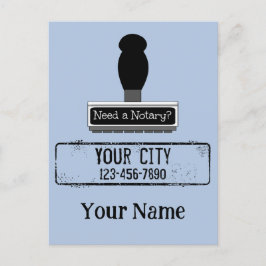 Cartão Postal Precisa de um Carimbo de Borracha Notário Nome Per