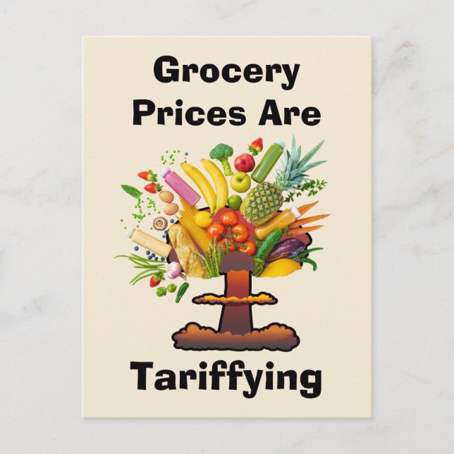 Cartão Postal Preços de compras são tarifas (Frente)