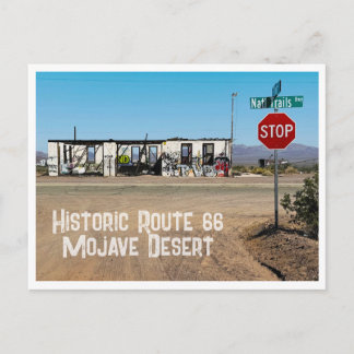 Cartão Postal Prédio Abandonado, Rota 66, Deserto de Mojave, CA