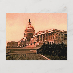 Cartão Postal Prédio do Capitólio Washington DC Vintage América