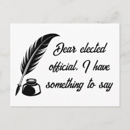 Cartão Postal Preencher Mensagem de Caneta aos Funcionários Elei