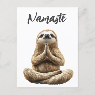 Cartão Postal Preguiça de Ioga Namaste