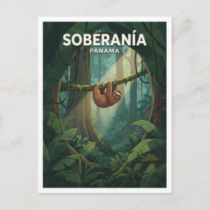 Cartão Postal Preguiça no Parque Nacional Soberanía Floresta Tro