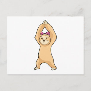 Cartão Postal Preguiça nos Esportes de Fitness